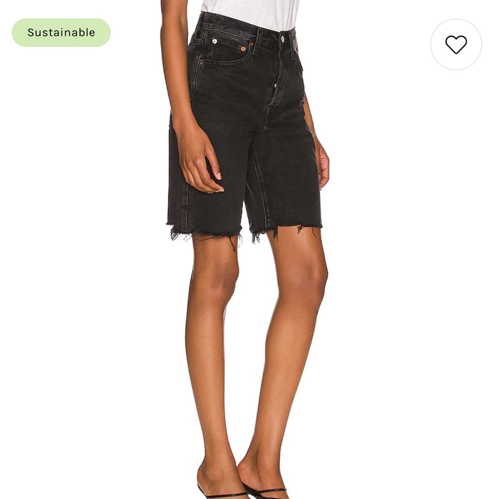 Agolde White 90s Pinch Waist Shorts